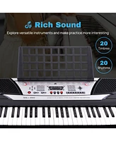 Yescom 61 Keys Electric Piano Keyboard w/ Lcd Display Personal Beginner Music EN71 Black