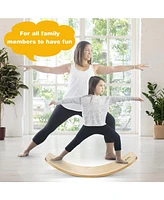 Givimo 35 Inch Wooden Balance Board for Kids and Adults Support 660 Lbs