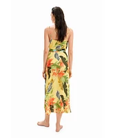 Desigual Women's Tropical Wrap Midi Dress