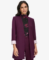 Calvin Klein Women's Roll Sleeve Open Front Blazer