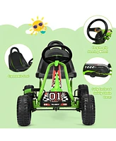 Skonyon 4 Wheel Pedal Powered Ride On Car with Adjustable Seat