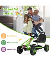 Skonyon 4 Wheel Pedal Powered Ride On Car with Adjustable Seat