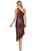 Adrianna by Adrianna Papell Women's Metallic One-Shoulder Dress