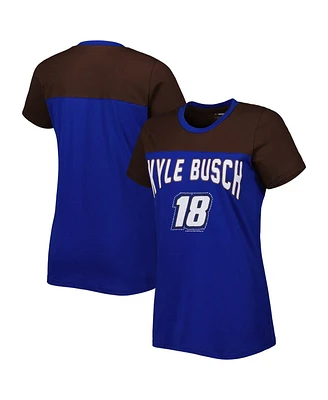 G-iii 4Her by Carl Banks Women's Royal/Black Kyle Busch Box Score T-Shirt