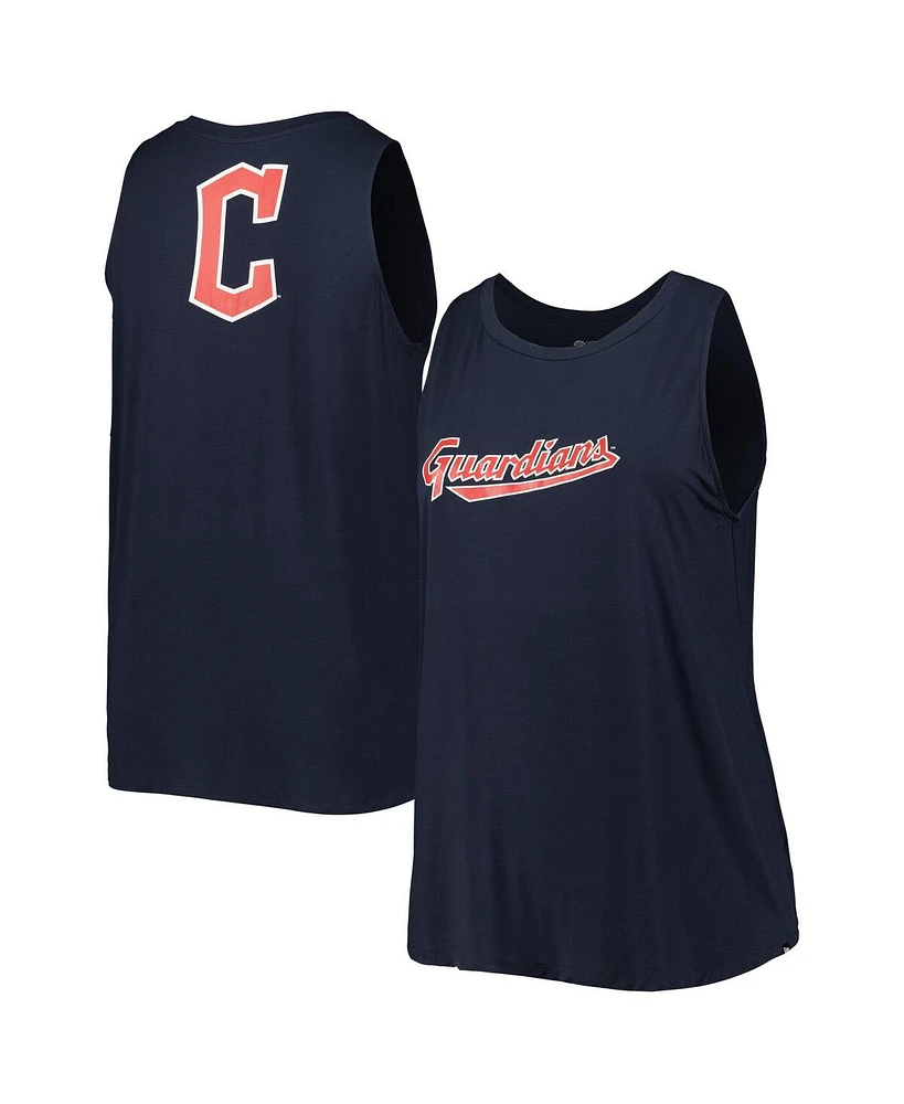 New Era Women's Navy Cleveland Guardians Plus Tank Top