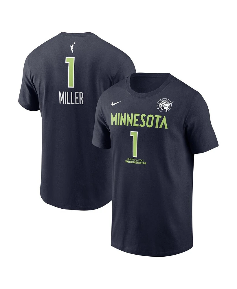 Nike Men's and Women's Diamond Miller Navy Minnesota Lynx Explorer Edition Name Number T-Shirt