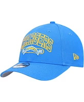 New Era Big Boys and Girls Powder Blue Los Angeles Chargers Outline 9FORTY Adjustable Hat