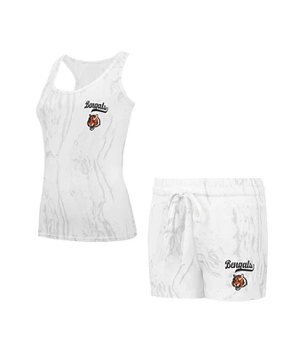 Concepts Sport Women's Cincinnati Bengals Quartz Hacci Knit Tank Top Shorts Sleep Set