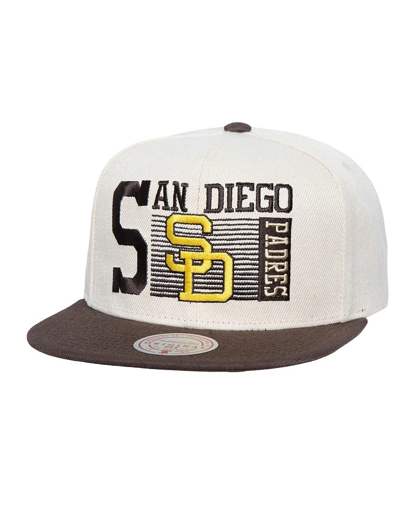 Mitchell & Ness Men's Cream San Diego Padres Cooperstown Collection Speed Zone Snapback Hat