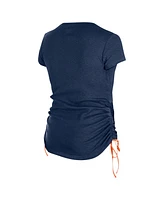 New Era Women's Navy Denver Broncos Ruched Side T-Shirt