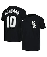 Nike Big Boys and Girls Yoan Moncada Black Chicago White Sox Home Player Name Number T-Shirt