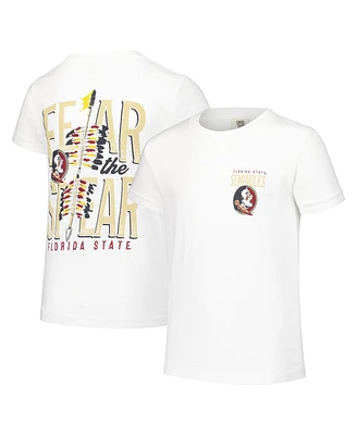 Image One Big Boys and Girls White Florida State Seminoles Hyperlocal Comfort Colors T-Shirt