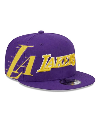 New Era Men's Purple Los Angeles Lakers Side Logo 9FIFTY Snapback Hat