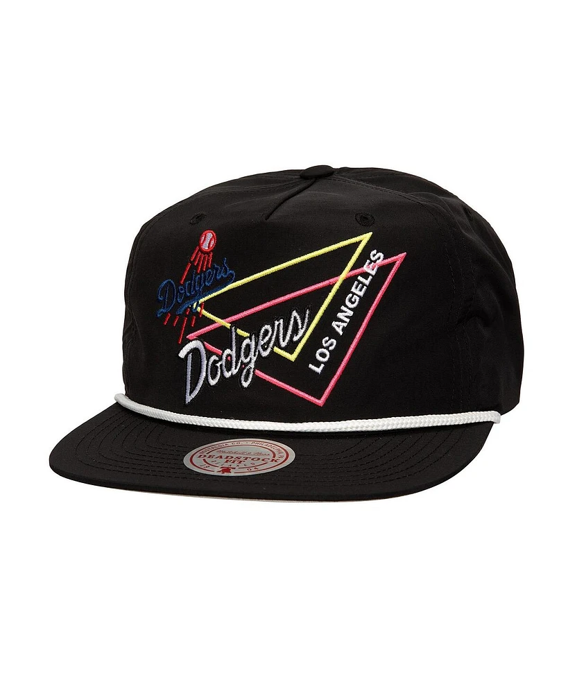 Mitchell & Ness Men's Black Los Angeles Dodgers Pew Pew Deadstock Adjustable Hat