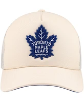 Mitchell & Ness Men's Cream Toronto Maple Leafs Foam Front Trucker Adjustable Hat