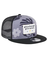 New Era Men's Black Pittsburgh Pirates Bikini Bottom Trucker 9FIFTY Snapback Hat