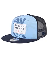 New Era Men's Navy Boston Red Sox Bikini Bottom Trucker 9FIFTY Snapback Hat