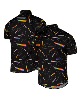 Section 119 Men's Black Pink Floyd Dark Side of The Moon Button-Down Shirt