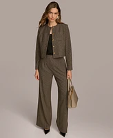 Donna Karan New York Women's Houndstooth Cropped Jacket