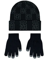 Jordan Big Kids Monogram Beanie Set