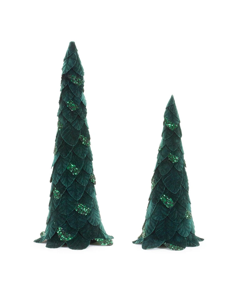 Slickblue Elegant Holiday Trees for Festive Home Decor (Set of 2)