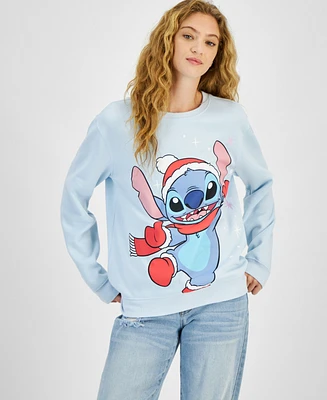 Disney Juniors' Stitch Christmas Crewneck Sweatshirt