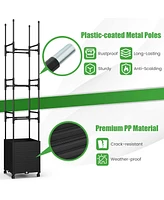 Costway 1 Pcs Raised Garden Bed with Trellis and Wheels Self-Watering Planter Box