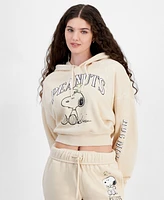 Grayson Threads, The Label Juniors' Snoopy Peanuts Graphic Cropped Hoodie