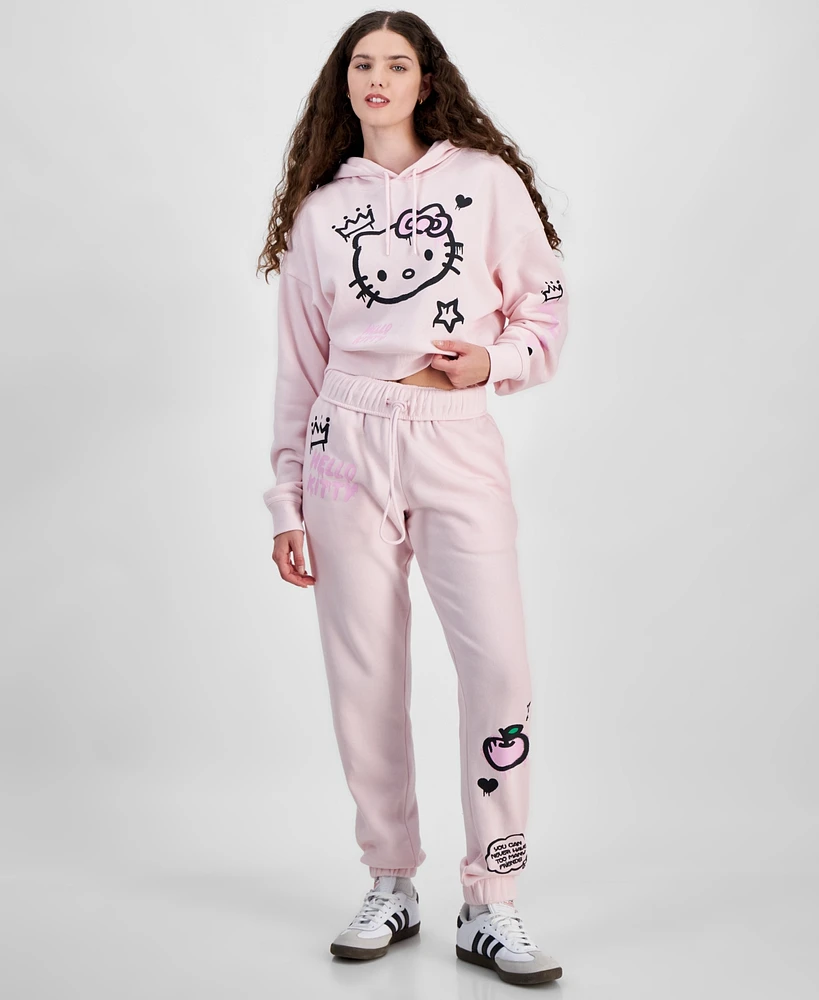 Grayson Threads, The Label Juniors' Hello Kitty Graffiti Graphic Jogger Sweatpants