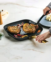 Farberware Forged Induction Ceramic Nonstick Square Grill Pan, 11 Inch