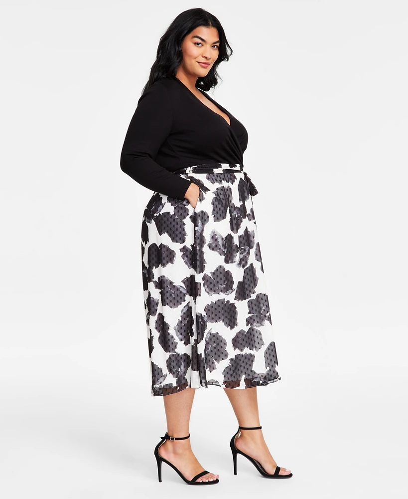 Anne Klein Plus Size Serenity Layered-Look Dress