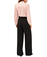 1.state Women's Bow-Neck Long-Sleeve Blouse