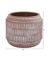 Slickblue 8" Boho Chic Ceramic Embossed Planter