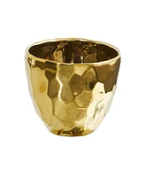 Slickblue Designer Gold Cylinder Vase Luxurious Home Decor Accent