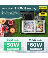 Dual Zone 12V Car Refrigerator 42QT Portable Compressor Fridge Freezer (-4 68 ) for RVs