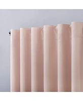 Evelina Faux Dupioni Silk Thermal Extreme 100% Blackout Back Tab Curtain Panel