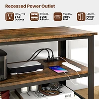 Gymax Tv Stand for TVs up to 50 Inches 3-Tier Entertainment Center