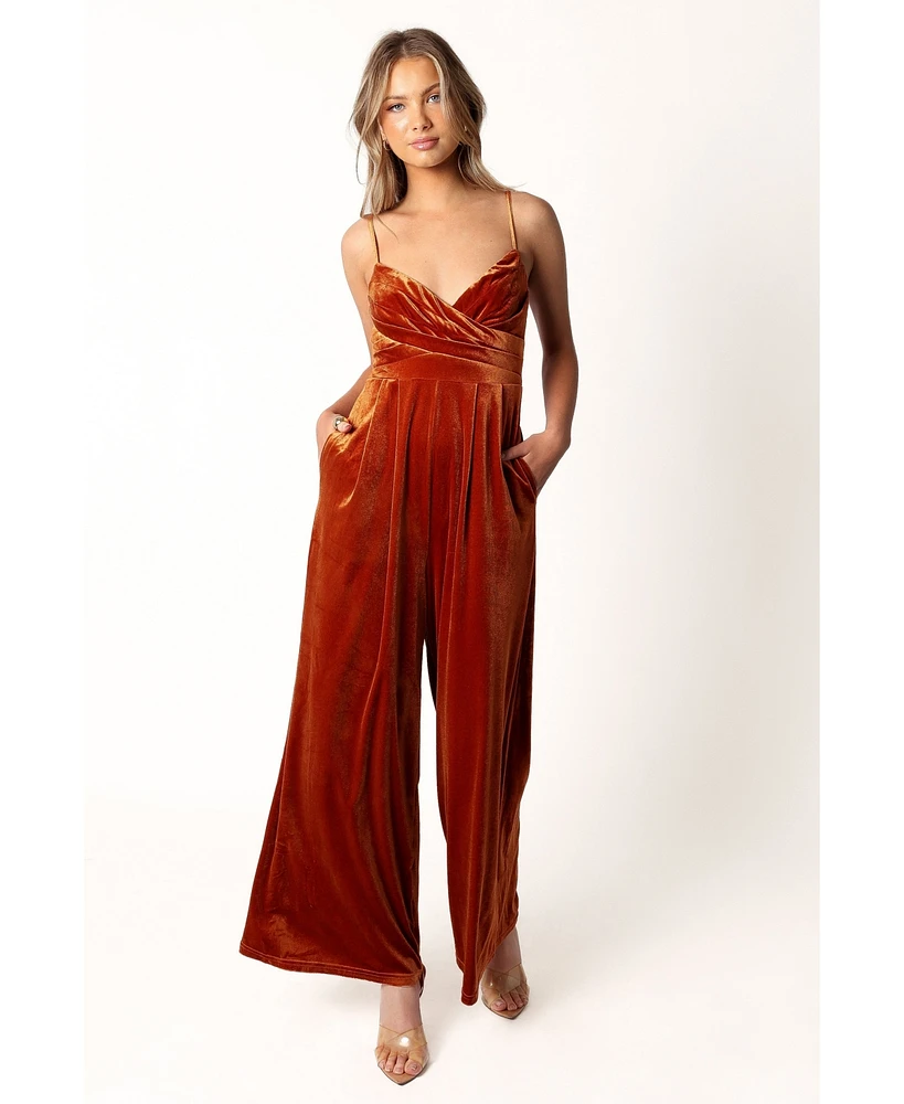 Petal and Pup Women's Quinnie Velvet Jumpsuit