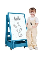 Skonyon Multifunctional Kids' Standing Art Easel with Dry-Erase Board