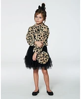 Deux par Deux Girl Printed Faux Fur Jacket Leopard - Toddler|Child