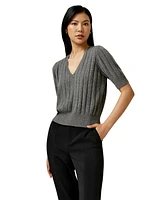 Lilysilk Women's V-Neck Cashmere T-shirt