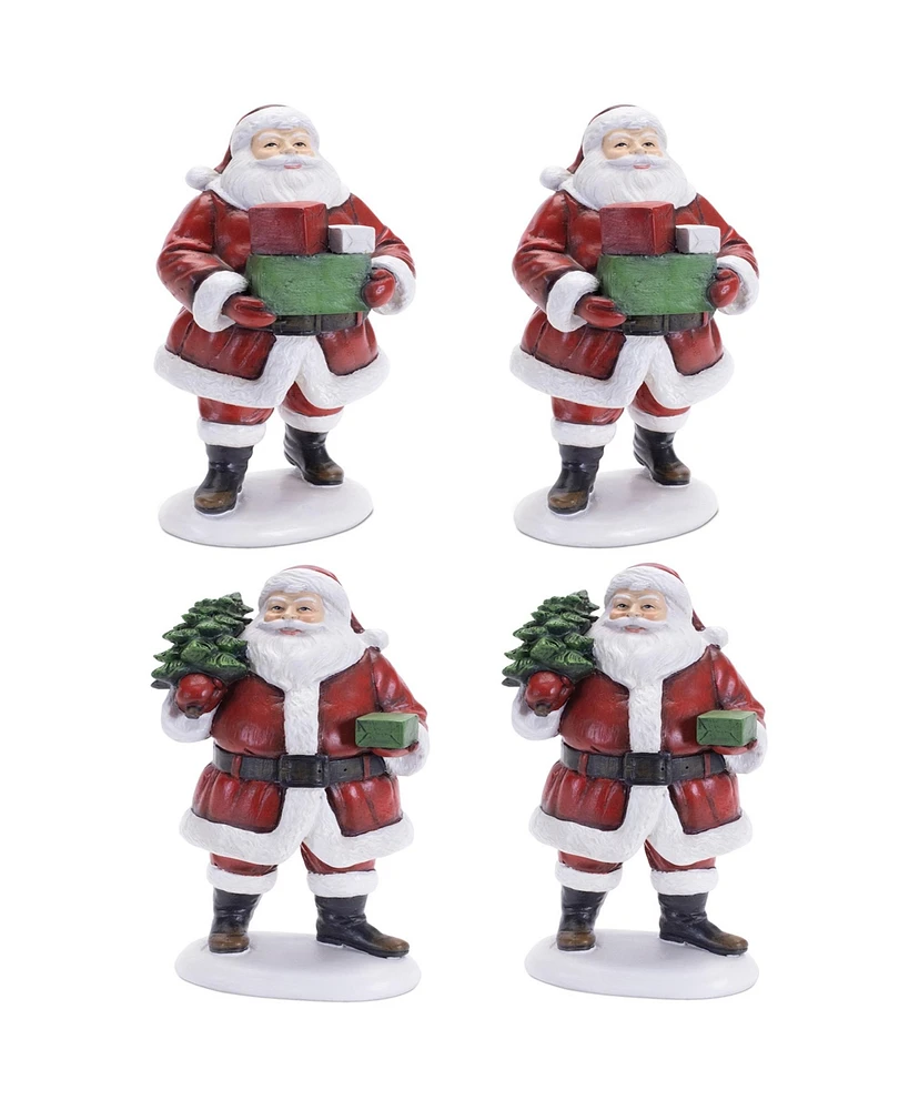 Slickblue Set of Santa Figurines – Festive Holiday Decor for Home and Garden