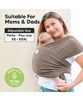 KeaBabies D-Lite Baby Wrap Carrier, Adjustable Sling, Newborn, Infant, Toddler 7-44lbs