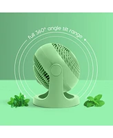 Iris Usa 2 Pack Woozoo Circulator Fan, Table Air Circulator, Desk Fan, 3 Speeds, 52ft Max Air Distance, 11.5 Inches, 360° Adjustable, Low Noise,