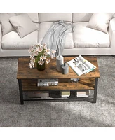 Gymax 3-tier Tv Stand for TVs up to 50 Inches w/ Power Outlets Usb Ports Shelves