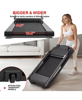 Adjustable Height Foldable Treadmill with Desk for Home/Office