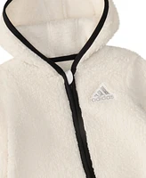 adidas Baby Boys or Girls Long Sleeve Cozy Sherpa Coverall