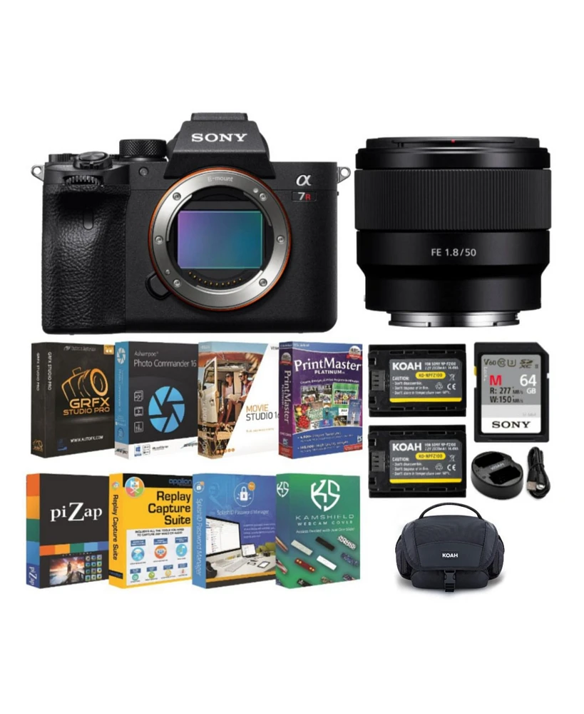 Sony a7R Iv A 61MP Mirrorless Camera with Fe 50mm f/1.8 Lens & Accessory Bundle