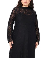 Vince Camuto Plus Lace Long-Sleeve Maxi Dress