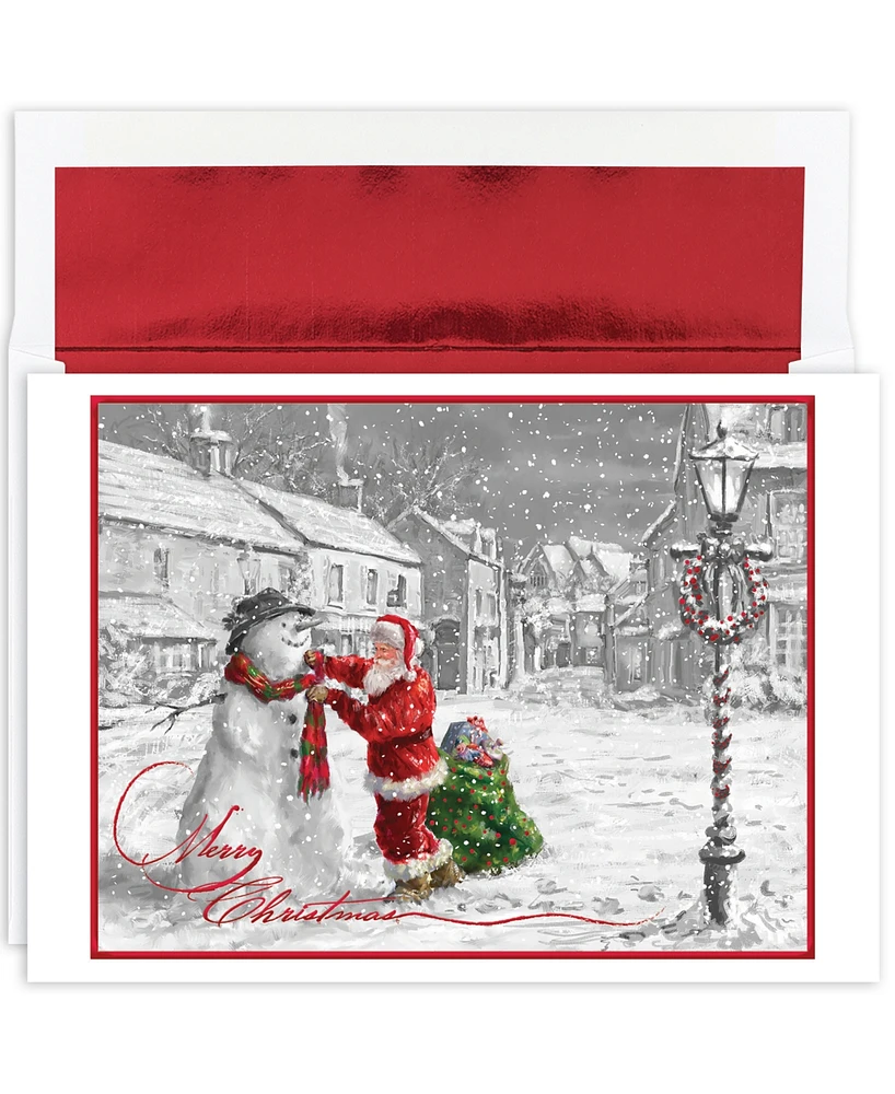 Masterpiece Studios Santa Snowman Holiday Boxed Cards